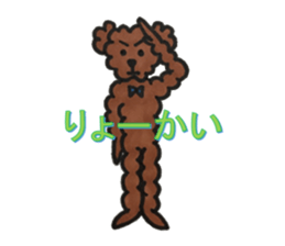 Love talk with toy poodle sticker #6278411