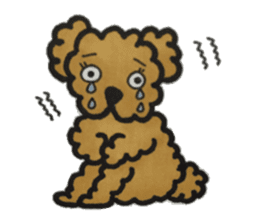 Love talk with toy poodle sticker #6278416