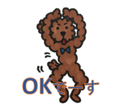 Love talk with toy poodle sticker #6278418
