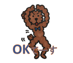 Love talk with toy poodle sticker #6278418