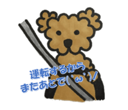Love talk with toy poodle sticker #6278420