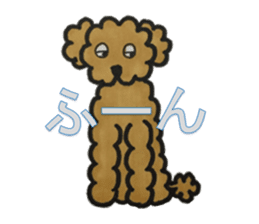 Love talk with toy poodle sticker #6278422