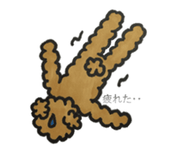 Love talk with toy poodle sticker #6278426