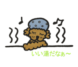 Love talk with toy poodle sticker #6278429