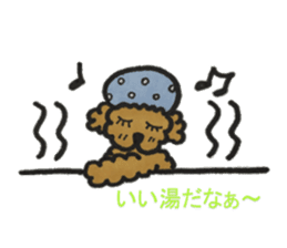 Love talk with toy poodle sticker #6278429
