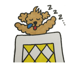 Love talk with toy poodle sticker #6278431