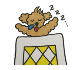 Love talk with toy poodle sticker #6278431