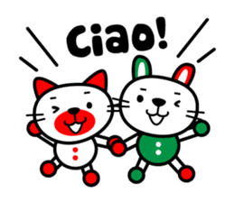 Talking Cat and Rabbit in Italian sticker #6281688