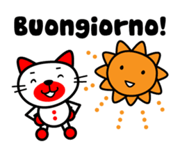 Talking Cat and Rabbit in Italian sticker #6281689