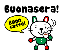 Talking Cat and Rabbit in Italian sticker #6281690