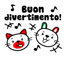 Talking Cat and Rabbit in Italian sticker #6281694