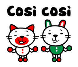 Talking Cat and Rabbit in Italian sticker #6281710