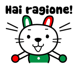 Talking Cat and Rabbit in Italian sticker #6281725