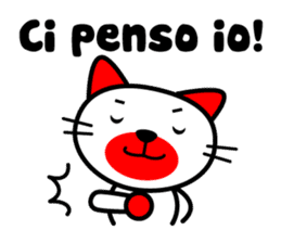 Talking Cat and Rabbit in Italian sticker #6281726