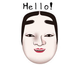Japanese Noh-mask Sticker sticker #6281728