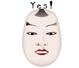 Japanese Noh-mask Sticker sticker #6281736