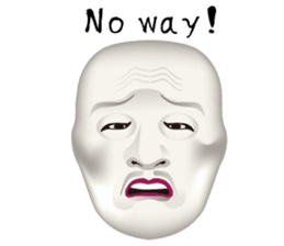 Japanese Noh-mask Sticker sticker #6281738