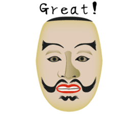 Japanese Noh-mask Sticker sticker #6281741