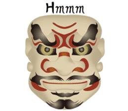 Japanese Noh-mask Sticker sticker #6281759