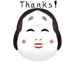 Japanese Noh-mask Sticker sticker #6281766