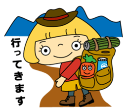 Cute girl! Flower Mountain climbing sticker #6285699