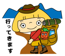 Cute girl! Flower Mountain climbing sticker #6285699