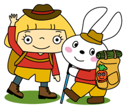 Cute girl! Flower Mountain climbing sticker #6285702