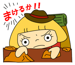 Cute girl! Flower Mountain climbing sticker #6285706