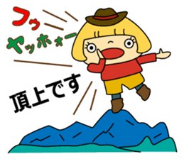 Cute girl! Flower Mountain climbing sticker #6285709
