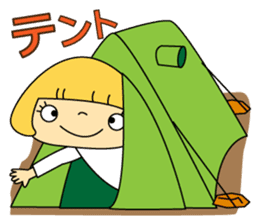 Cute girl! Flower Mountain climbing sticker #6285713