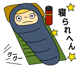 Cute girl! Flower Mountain climbing sticker #6285717