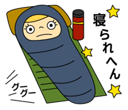 Cute girl! Flower Mountain climbing sticker #6285717