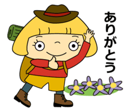 Cute girl! Flower Mountain climbing sticker #6285720