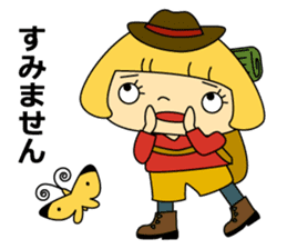 Cute girl! Flower Mountain climbing sticker #6285721