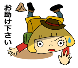 Cute girl! Flower Mountain climbing sticker #6285723