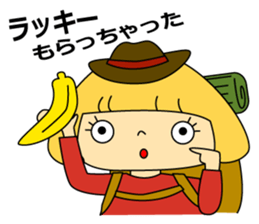 Cute girl! Flower Mountain climbing sticker #6285725