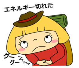 Cute girl! Flower Mountain climbing sticker #6285726