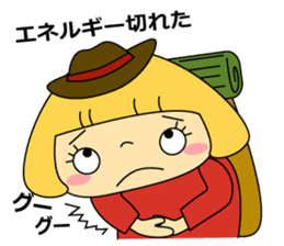 Cute girl! Flower Mountain climbing sticker #6285726