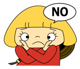 Cute girl! Flower Mountain climbing sticker #6285729