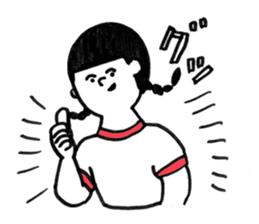 Three people in a gym suit sticker #6287381