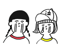 Three people in a gym suit sticker #6287389