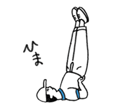 Three people in a gym suit sticker #6287399