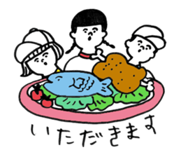 Three people in a gym suit sticker #6287400