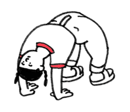 Three people in a gym suit sticker #6287403