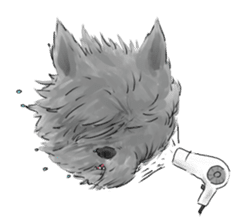 the Ear chief dog and the Mustache dog sticker #6289012