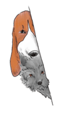 the Ear chief dog and the Mustache dog sticker #6289020