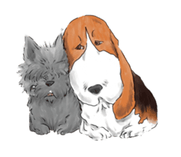 the Ear chief dog and the Mustache dog sticker #6289021
