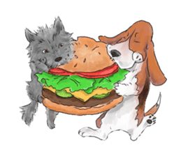 the Ear chief dog and the Mustache dog sticker #6289025