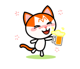 Cat Loves to Party sticker #6291155