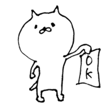hand drawing cat sticker #6291462